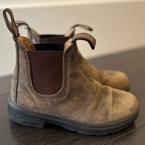 Kids Blundstone Rustic Brown Leather Boots
